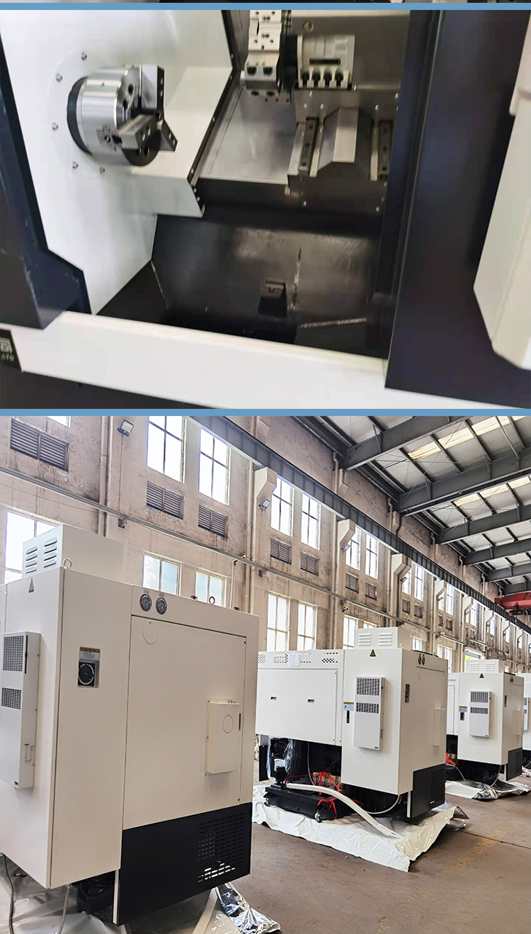 TCK50斜床身数控车床斜式排刀塔双主轴